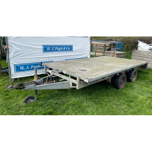 190 - Ifor Williams 12ft flat bed trailer