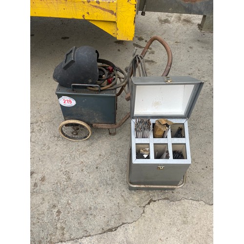 219 - Electric welder & rods