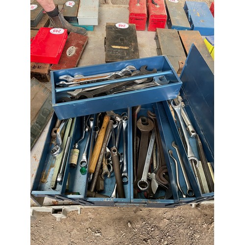 261 - Tool box & spanners