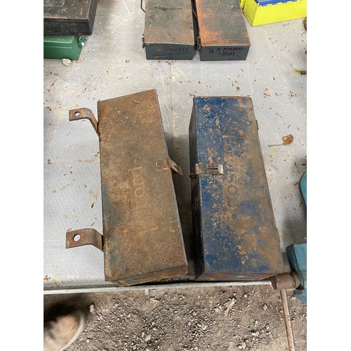 262 - 2 Fordson tool boxes & contents