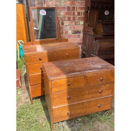 294 - Dressing chest and chest of drawers