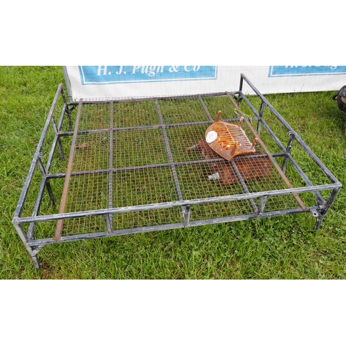 730 - Metal cage, fire basket etc