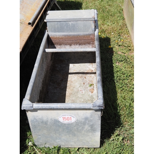 1501 - Galvanised water trough 4ft