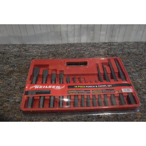 2574 - 14pc Chisel and punch set