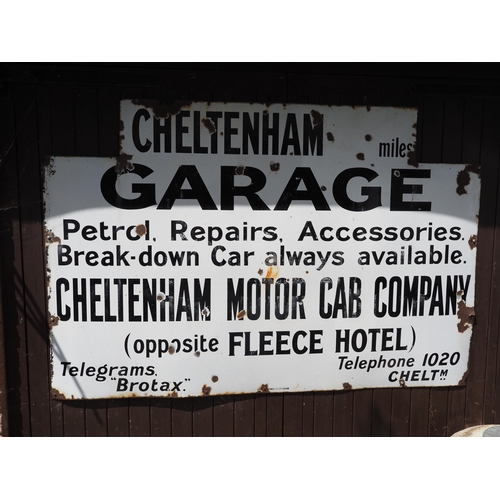 44 - Enamel sign - Cheltenham Motor Car Company 48x72