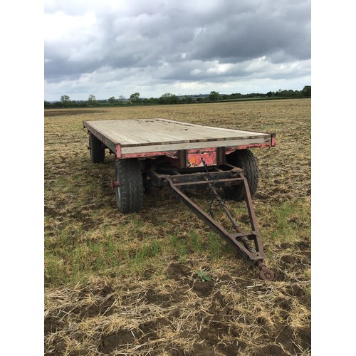 119 - 4 Wheeled bale trailer good tyres. Good floor