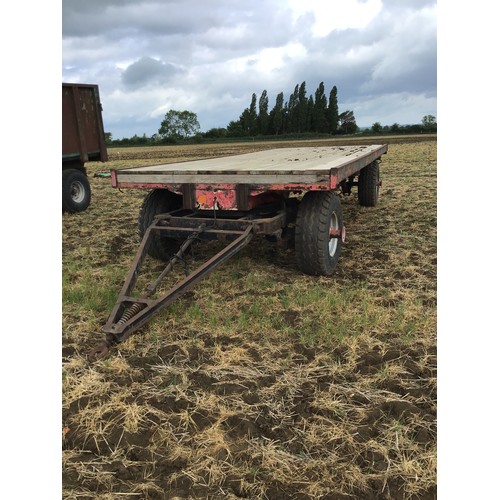 119 - 4 Wheeled bale trailer good tyres. Good floor