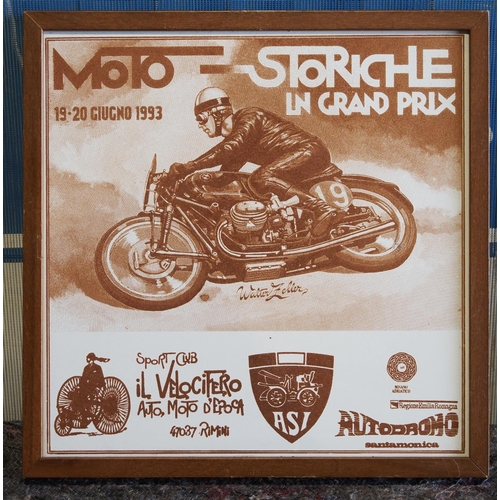 246 - Framed tile - Moto Storiche Grand Prix