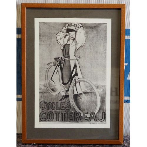 248 - Framed pencil print - Cycles Cottereau