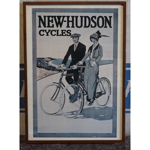 249 - Framed New Hudson Cycles poster