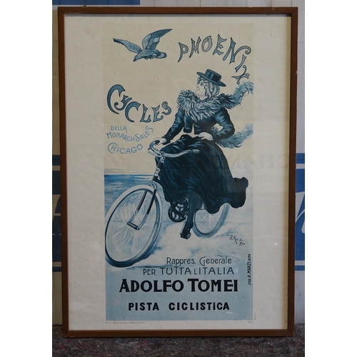 244 - Framed Phoenix Cycles poster