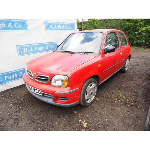 682 - Nissan Micra model S, 3 door, hatchback, runs, 74364 miles. MOT til 18.06.22. Reg X654 WCD. V5. c/w ... 