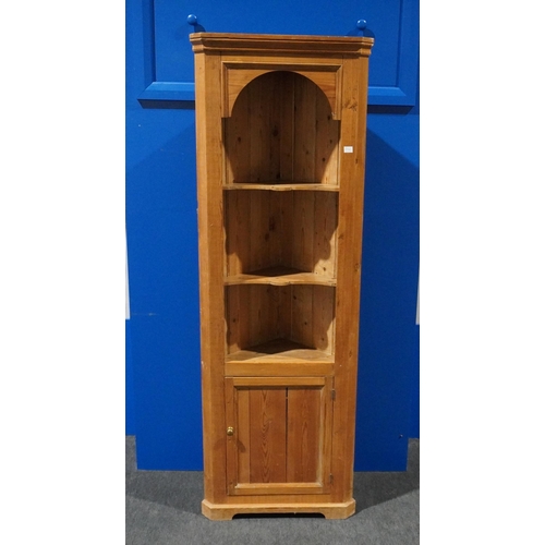 218 - Pine corner cupboard 73x25