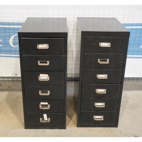 511 - 2- 6 Drawer filing cabinets