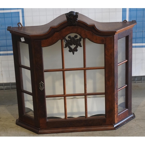 496 - Wall hanging glazed display cabinet 24x26