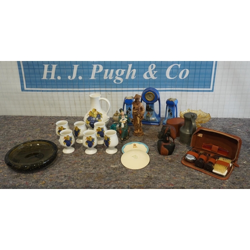 495 - Quantity of assorted glassware and china to include Clarice Cliff and Prinknash