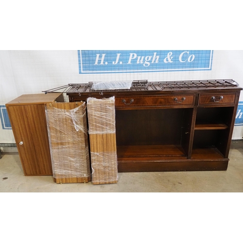 207 - Reproduction sideboard and ladderax style storage unit