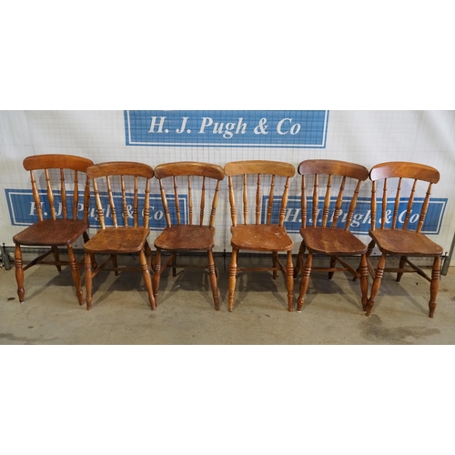 65 - 6- Stickback kitchen chairs