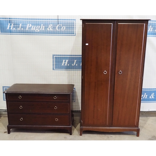 205 - Reproduction chest of 3 long drawers 28x42