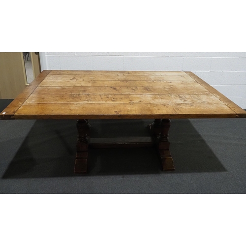 237 - Solid oak farmhouse kitchen table 78x51