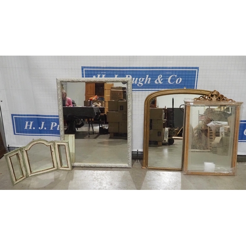 154 - 4- Framed mirrors