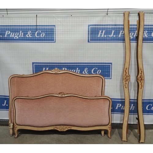 199 - Pink upholstered bed frame