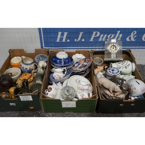 272 - 3 Boxes of assorted china and glassware