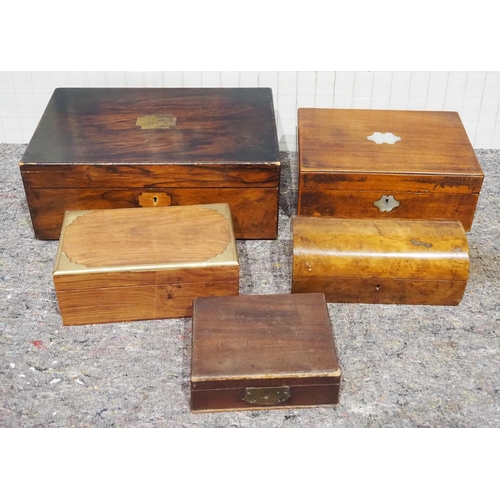 536 - Assorted wooden jewellery boxes