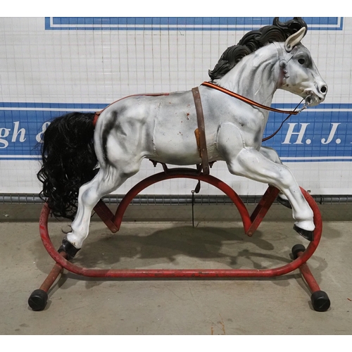 125 - Vintage metal rocking horse