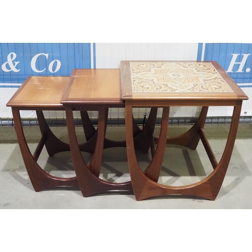 576 - Mid century style nest of 3 tables