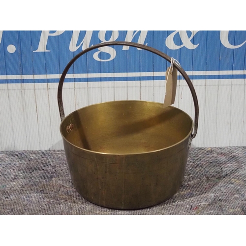 585 - Large brass jam pot