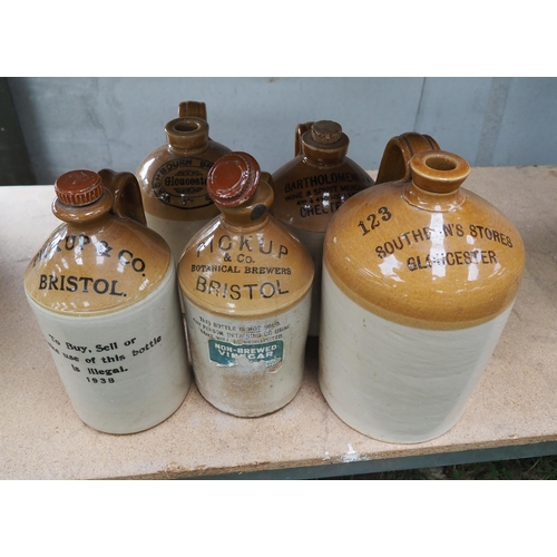 Stone jars to include Bristol and Gloucester 5