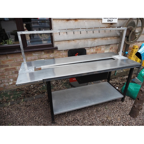 937 - Stainless steel butcher table 59x28