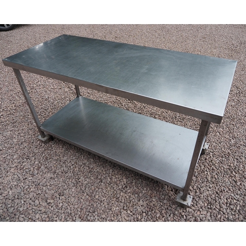 942 - Stainless steel table 58x26