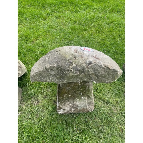 473 - Staddle stone base and half top