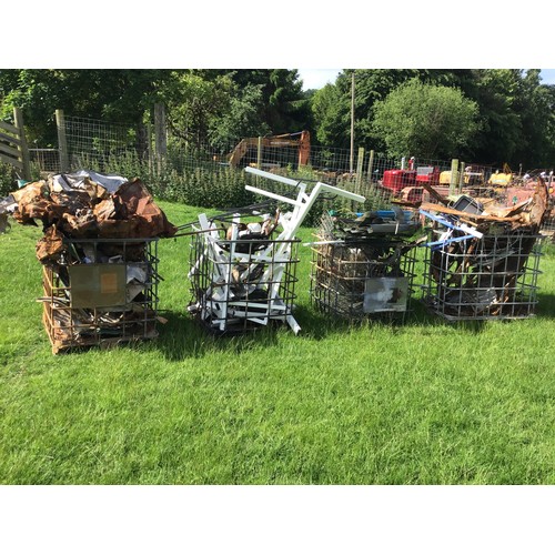 677 - 4 Stillages of Scrap metal