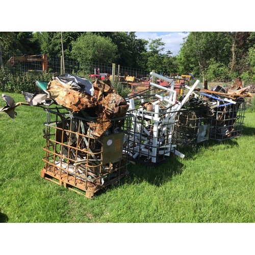 677 - 4 Stillages of Scrap metal