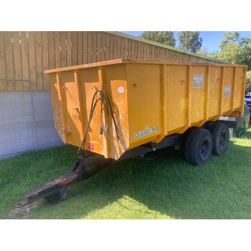 678 - Weeks twin axle 9ton grain trailer