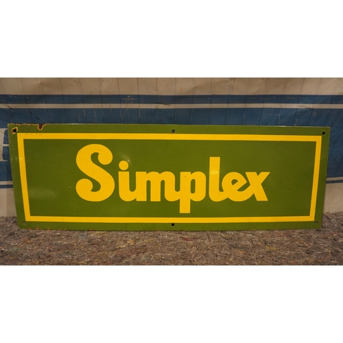 594 - Enamel sign - Simplex 12x36