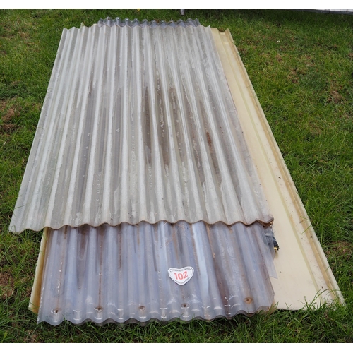 102 - Quantity of corrugated roofing