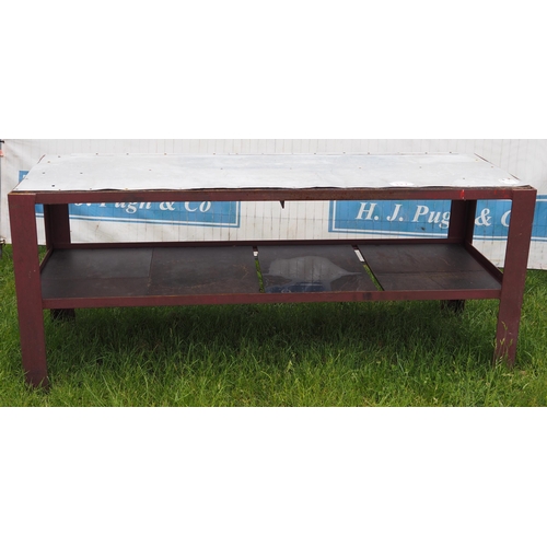 127 - Metal work bench 7ft