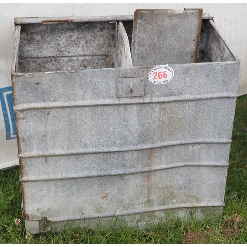 266 - Galvanised feed bin