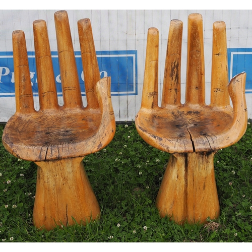 319 - Pair of hand seats