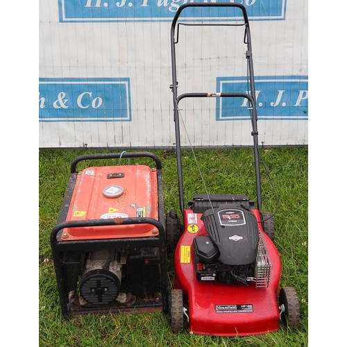 330 - Mountfield mower and generator