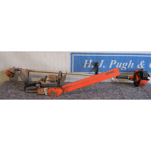 847 - Ecco petrol strimmer and Stihl HS60AV petrol hedge trimmer