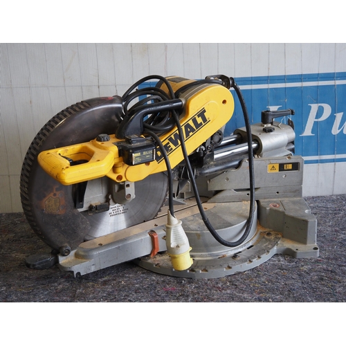 862 - DeWalt DW718LX 110v mitre saw comes with transformer