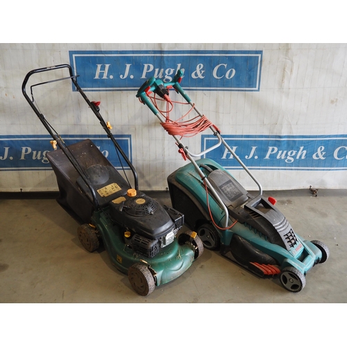 885 - Bosch electric mower and one other