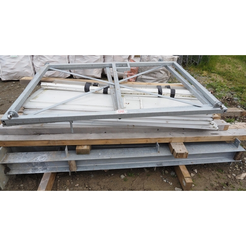 1741 - Galvanised steel framed building parts 2.5M high