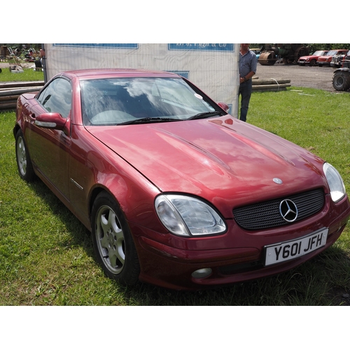 1866 - Mercedes Kompressor SLK230 coupe. Runs and drives. Y601 JFH.  V5 runner.  Deceased Estate.