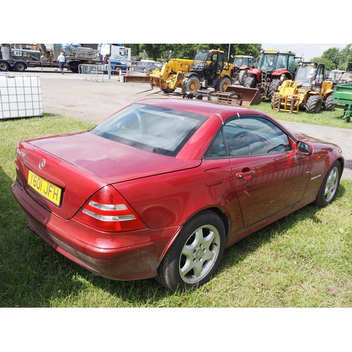 1866 - Mercedes Kompressor SLK230 coupe. Runs and drives. Y601 JFH.  V5 runner.  Deceased Estate.